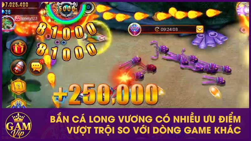 Bắn cá Long Vương có nhiều ưu điểm vượt trội so với dòng game khác